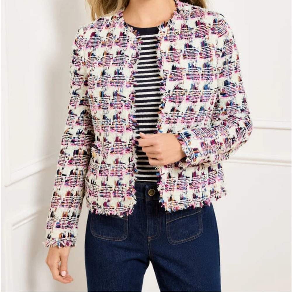 Talbots Collarless multicolor Jacket- Never worn